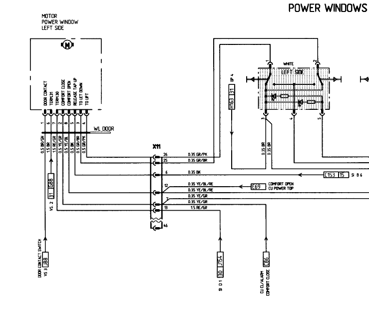Illumination wire when headlights on 986 Boxster Convertible Top
