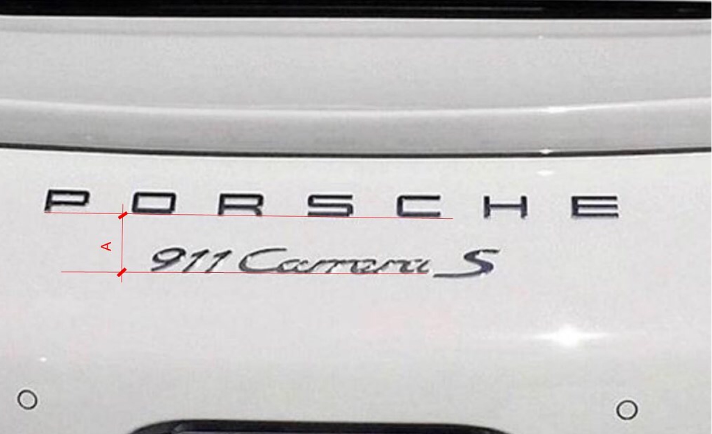 Rear Emblem Installation Dimension - 991-1 Series (911 Carrera, 4, S, 4S,  GTS, 4 GTS, Targa 4, Targa 4S, 911 50, GT2 RS)  Community