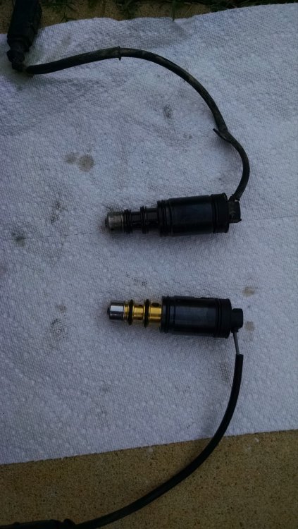 New and old compressor control valve